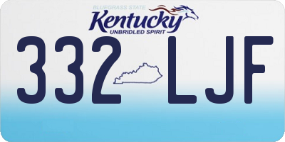 KY license plate 332LJF