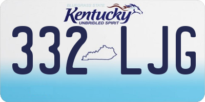 KY license plate 332LJG