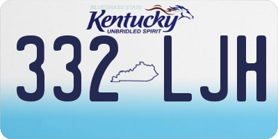 KY license plate 332LJH