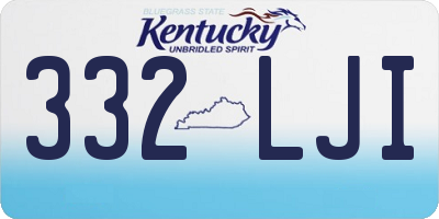 KY license plate 332LJI