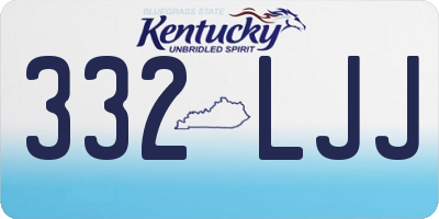 KY license plate 332LJJ