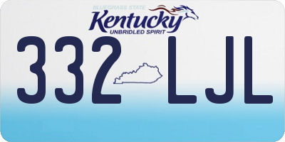 KY license plate 332LJL