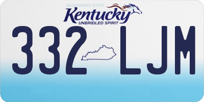 KY license plate 332LJM