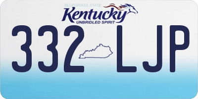 KY license plate 332LJP