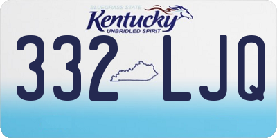 KY license plate 332LJQ
