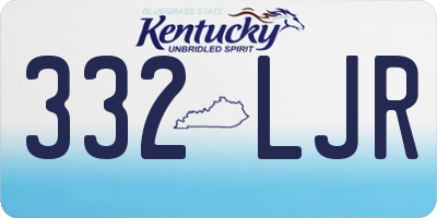 KY license plate 332LJR