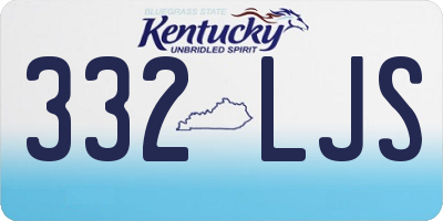 KY license plate 332LJS