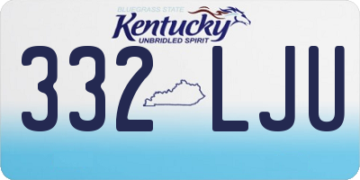 KY license plate 332LJU