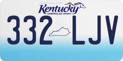 KY license plate 332LJV