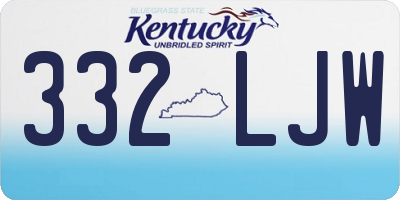 KY license plate 332LJW