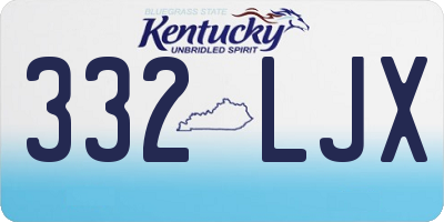 KY license plate 332LJX