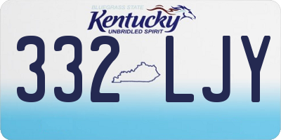 KY license plate 332LJY