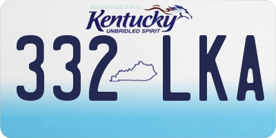 KY license plate 332LKA