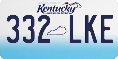 KY license plate 332LKE