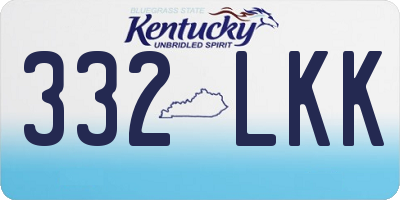 KY license plate 332LKK