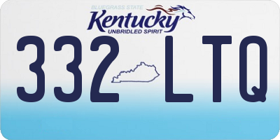 KY license plate 332LTQ