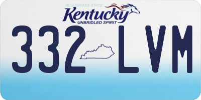 KY license plate 332LVM