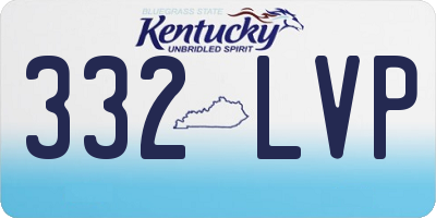 KY license plate 332LVP
