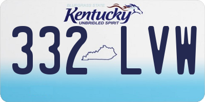 KY license plate 332LVW
