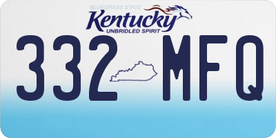 KY license plate 332MFQ