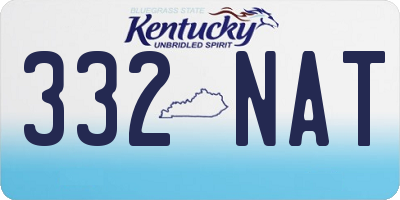 KY license plate 332NAT