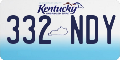 KY license plate 332NDY