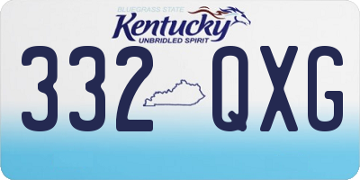 KY license plate 332QXG