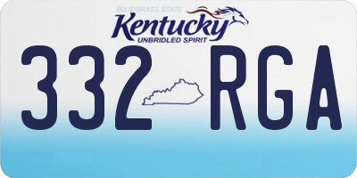KY license plate 332RGA