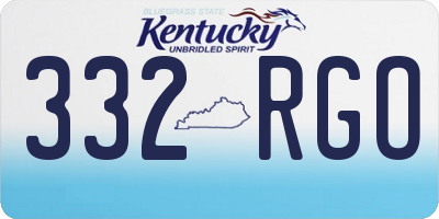 KY license plate 332RGO