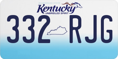 KY license plate 332RJG