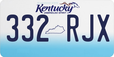 KY license plate 332RJX