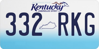 KY license plate 332RKG