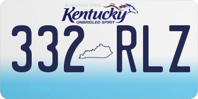 KY license plate 332RLZ