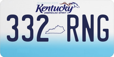 KY license plate 332RNG