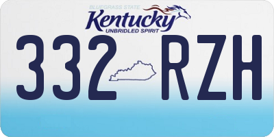 KY license plate 332RZH