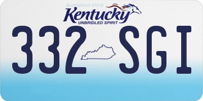KY license plate 332SGI