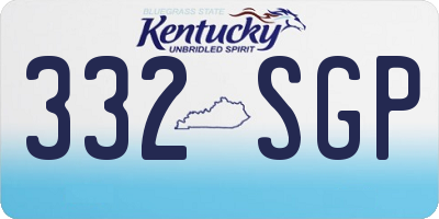 KY license plate 332SGP