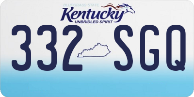 KY license plate 332SGQ