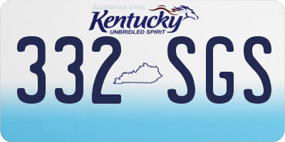 KY license plate 332SGS