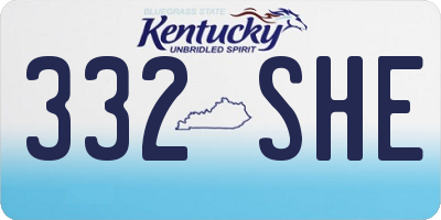 KY license plate 332SHE