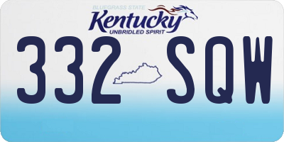 KY license plate 332SQW