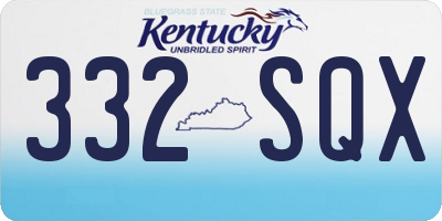 KY license plate 332SQX