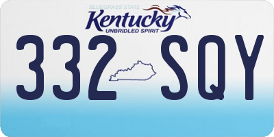 KY license plate 332SQY