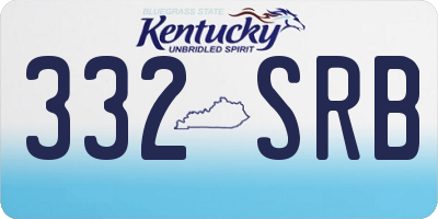 KY license plate 332SRB