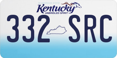 KY license plate 332SRC