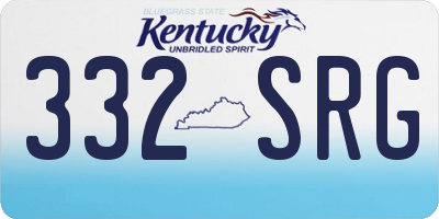 KY license plate 332SRG