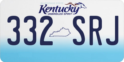 KY license plate 332SRJ