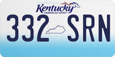 KY license plate 332SRN
