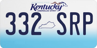 KY license plate 332SRP