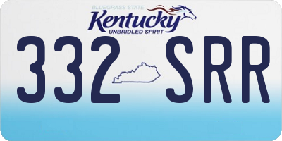 KY license plate 332SRR